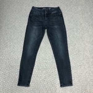 Seven7 Jeans Womens 8 Homer Blue Tummyless Skinny Dark Wash Stretch Denim Casual